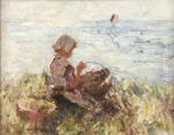 A Summer's Day Oil Painting by Robert Gemmell Hutchison