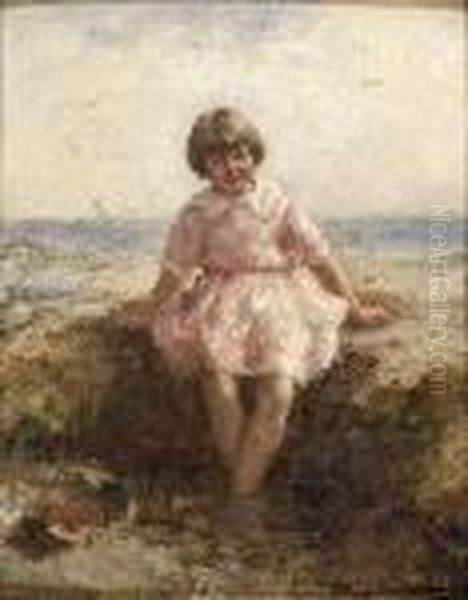 The Pink Dress Oil Painting by Robert Gemmell Hutchison