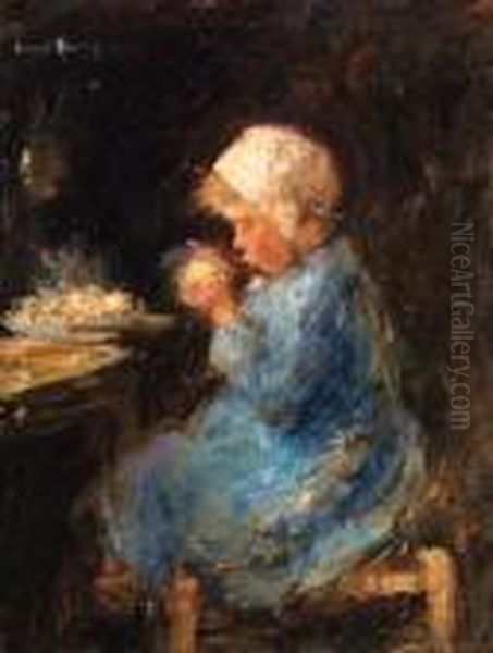 Hot Potatoes Oil Painting by Robert Gemmell Hutchison