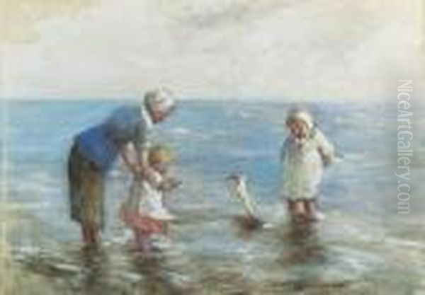 The Toy Boat Oil Painting by Robert Gemmell Hutchison