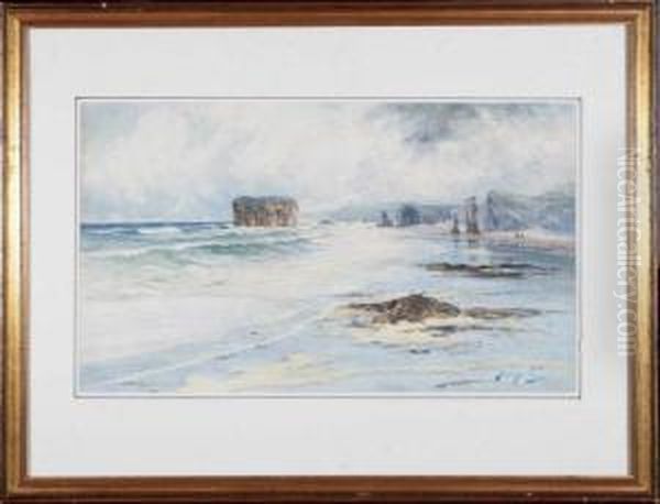 Ebb Tide, Marsden Beach Oil Painting by Thomas Swift Hutton