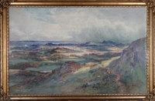 View Of Edinburgh From The Pentlands Oil Painting by Thomas Swift Hutton