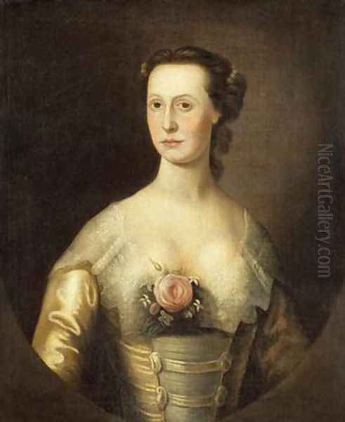 Mrs Philip John Schuyler Oil Painting by Thomas McIlworth