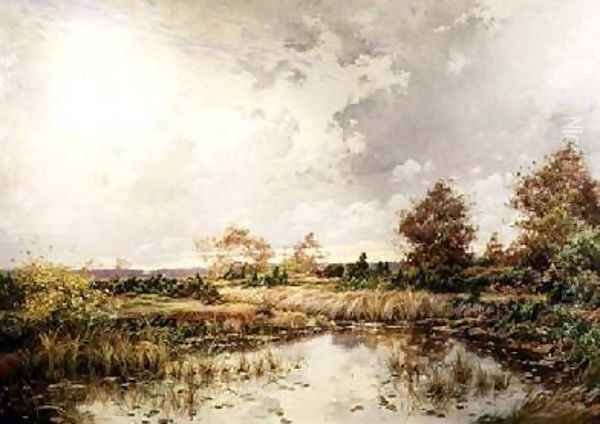 The Lake Oil Painting by Alphonse Henri Mazard