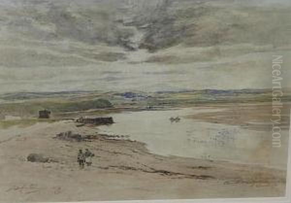 Brindle Bay, Bamburgh Oil Painting by Thomas Swift Hutton