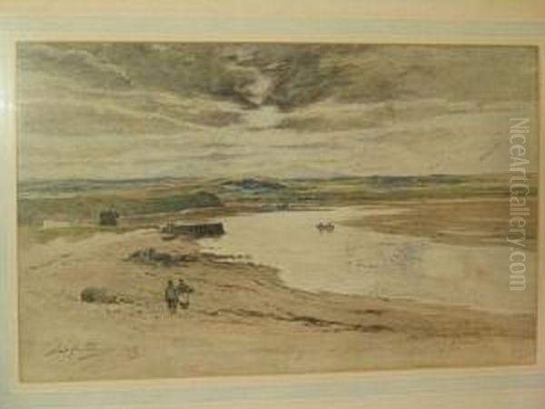 Brindle Bay, Bamburgh Oil Painting by Thomas Swift Hutton