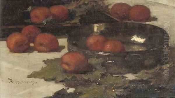 Apricots Oil Painting by Marinus Van Der Maarel