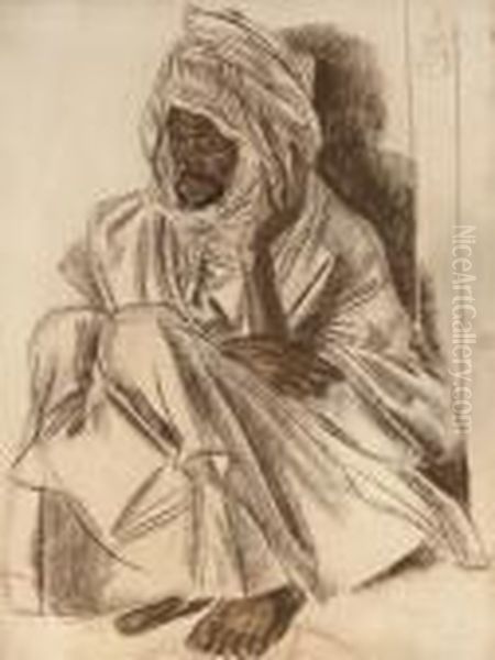 Portrait Of An Arab From Adrar Oil Painting by Alexander Evgenievich Yakovlev