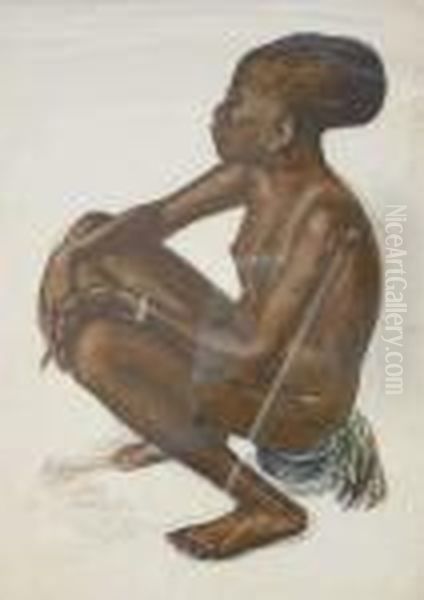  Jeune Femme Africaine Oil Painting by Alexander Evgenievich Yakovlev