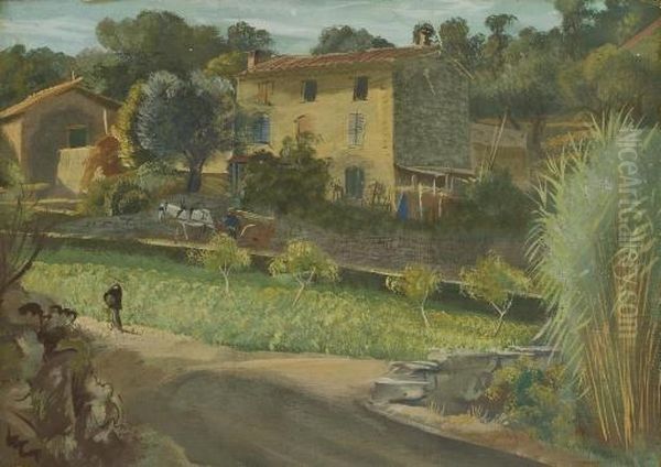 Mougins Oil Painting by Alexander Evgenievich Yakovlev