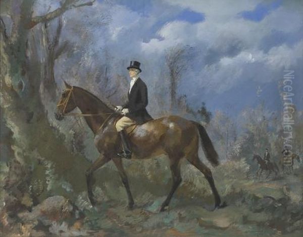 Portrait Of Madame Conrad On Horseback Oil Painting by Alexander Evgenievich Yakovlev