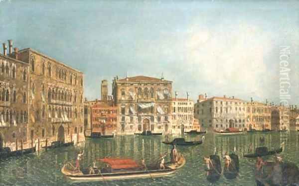 The Grand Canal, Venice, with Palazzo Foscari and Palazzo Balbi Oil Painting by Michele Marieschi