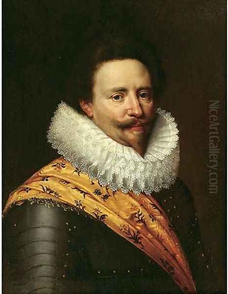 Portrait of Stadholder Frederik Hendrik, Prince of Orange (1584-1647) Oil Painting by Michiel Jansz. van Miereveld