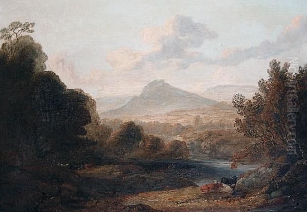 Moel Siabod Oil Painting by Julius Caesar Ibbetson