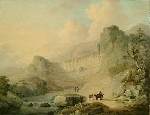 View Of Scarsdale Oil Painting by Julius Caesar Ibbetson