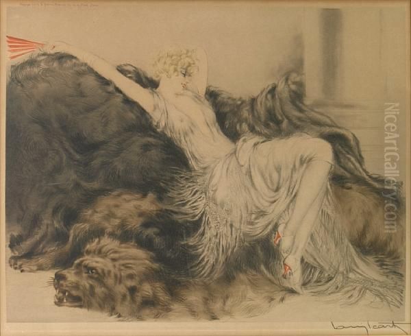 Laziness Oil Painting by Louis Icart