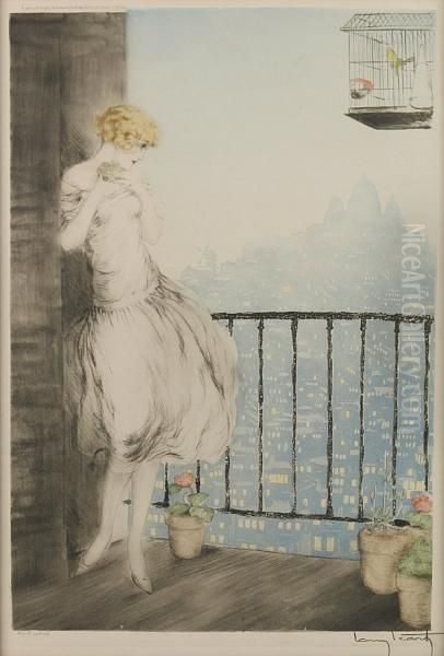 Louise Oil Painting by Louis Icart