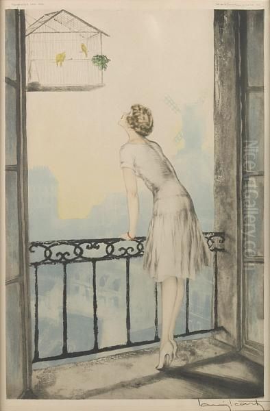 Montmartre Oil Painting by Louis Icart