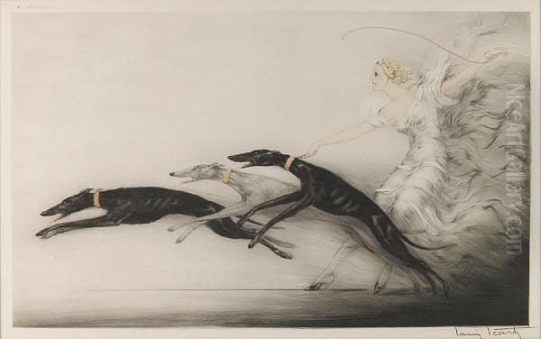 Speed Ii Oil Painting by Louis Icart