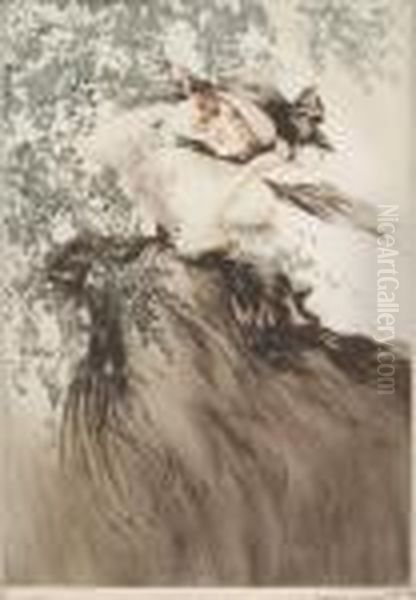 Dans Le Vent Oil Painting by Louis Icart