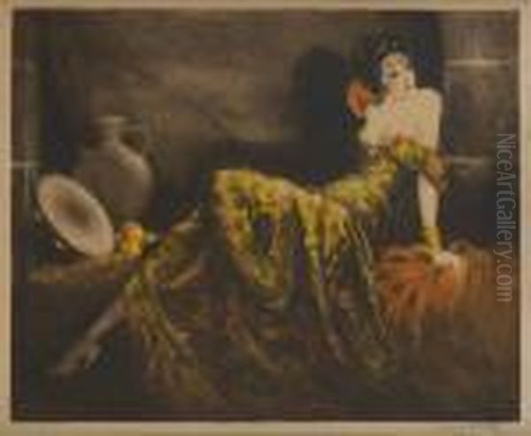 Danseuse Au Tambourin by Louis Icart