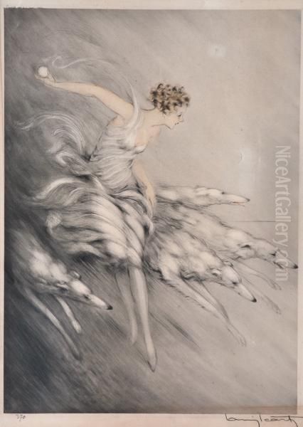 Zest Oil Painting by Louis Icart