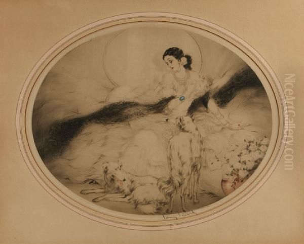 Lady Of The Camelias Oil Painting by Louis Icart