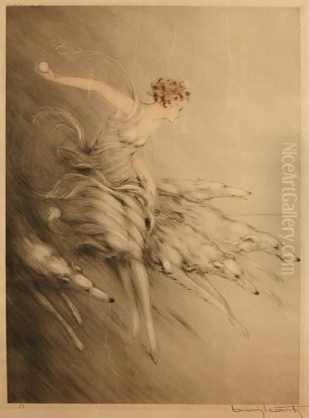 Zest Oil Painting by Louis Icart