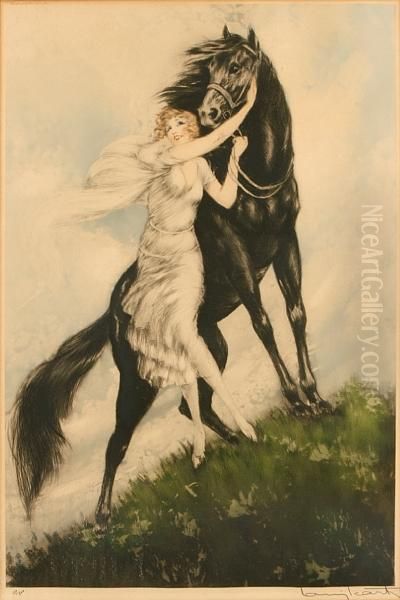 Youth Oil Painting by Louis Icart