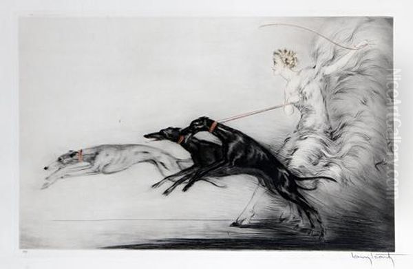 Speed Ii Oil Painting by Louis Icart