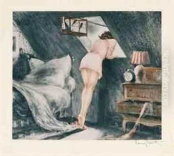 'attic Room' Oil Painting by Louis Icart