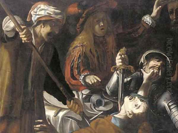 The Death of Amnon Oil Painting by Bartolomeo Manfredi