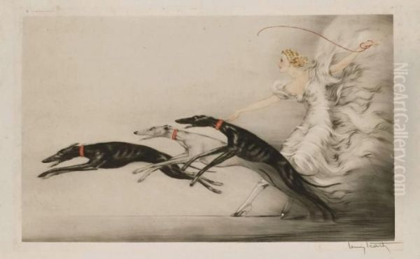 Speed Ii Oil Painting by Louis Icart