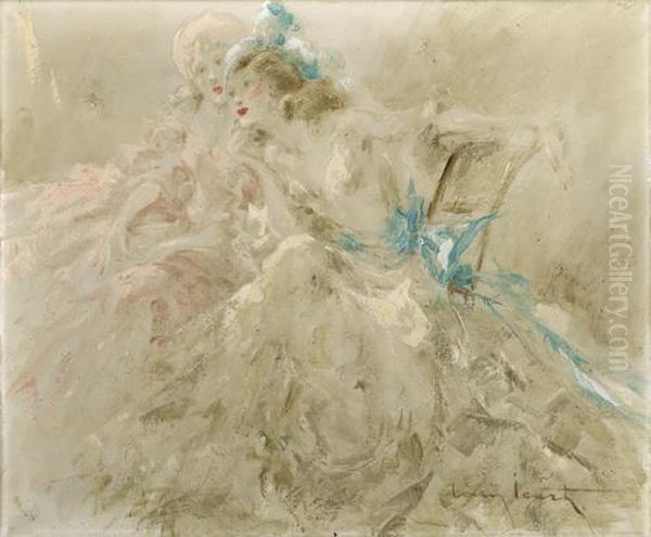 Les Belles Ecouteuses Oil Painting by Louis Icart