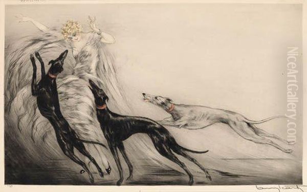 Coursing, Ii Oil Painting by Louis Icart