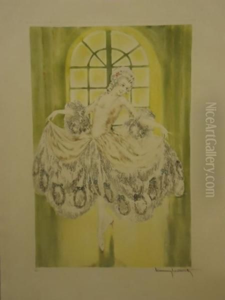 Le Menuet (minuet) Oil Painting by Louis Icart