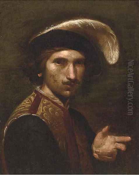 Portrait of a gentleman Oil Painting by Bartolomeo Manfredi