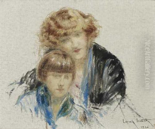 Fanny Et Reine Oil Painting by Louis Icart