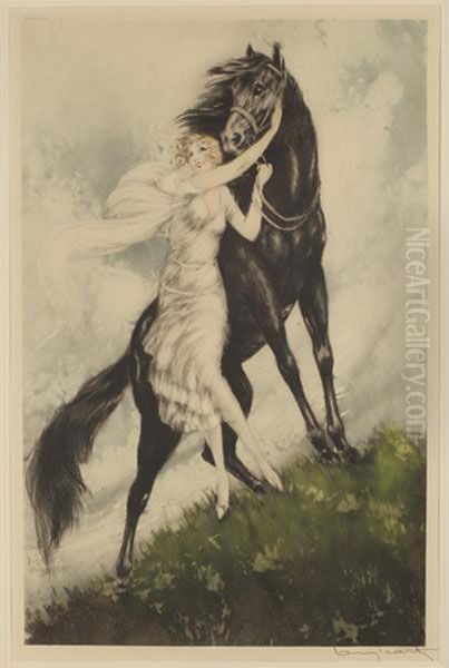 Youth Oil Painting by Louis Icart