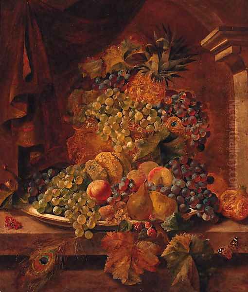 Grapes Oil Painting by Henry A. Major