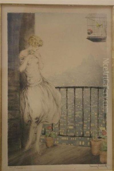 Louise Oil Painting by Louis Icart