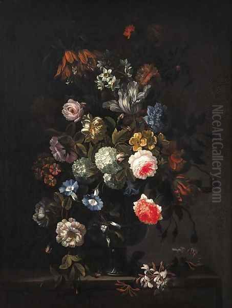 Flowers 2 Oil Painting by Jean-Baptiste Monnoyer