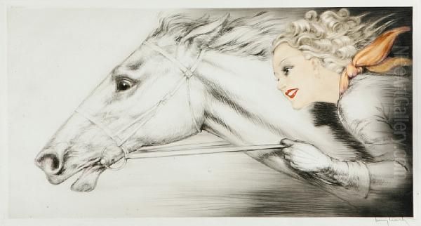 Thoroughbreds Oil Painting by Louis Icart