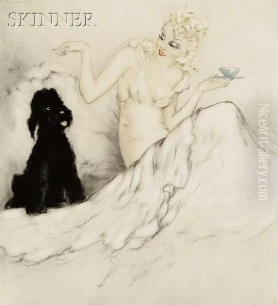 L'invitee Oil Painting by Louis Icart