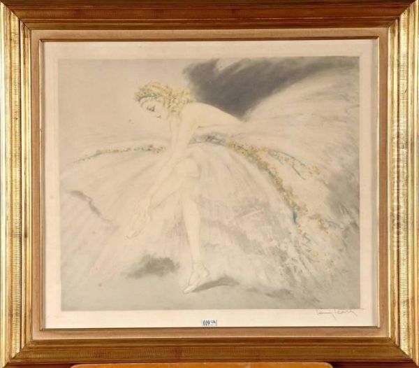 Ballerine Oil Painting by Louis Icart