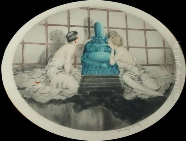 Confidence Oil Painting by Louis Icart