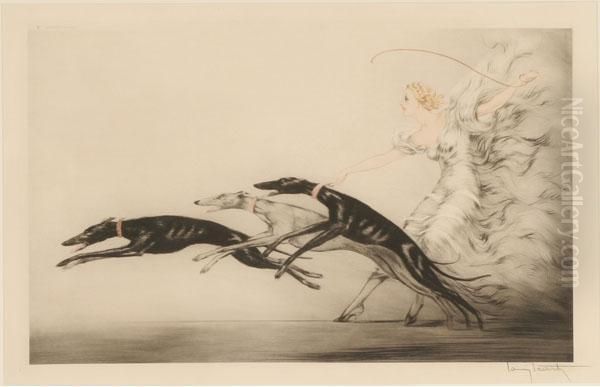 Speed Ii Oil Painting by Louis Icart