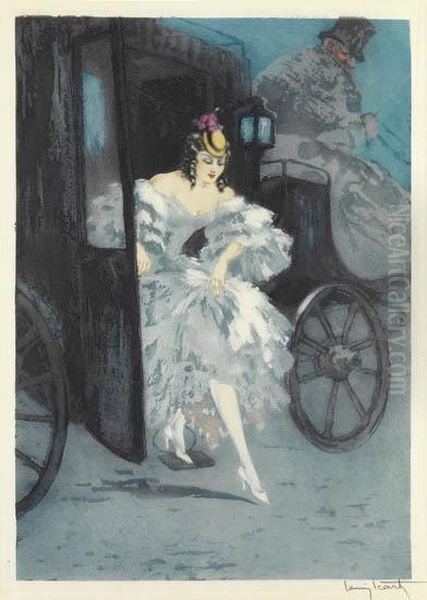 Arrival * Departure Oil Painting by Louis Icart