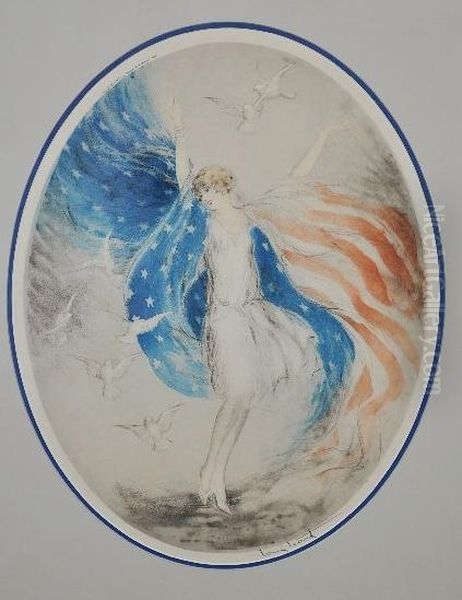 Miss America Oil Painting by Louis Icart