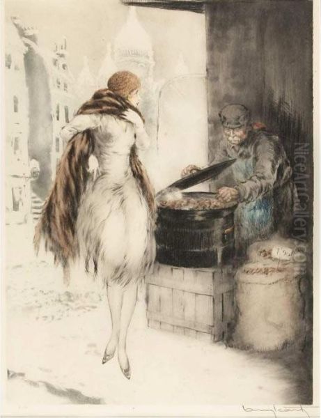 Chestnut Vendor by Louis Icart